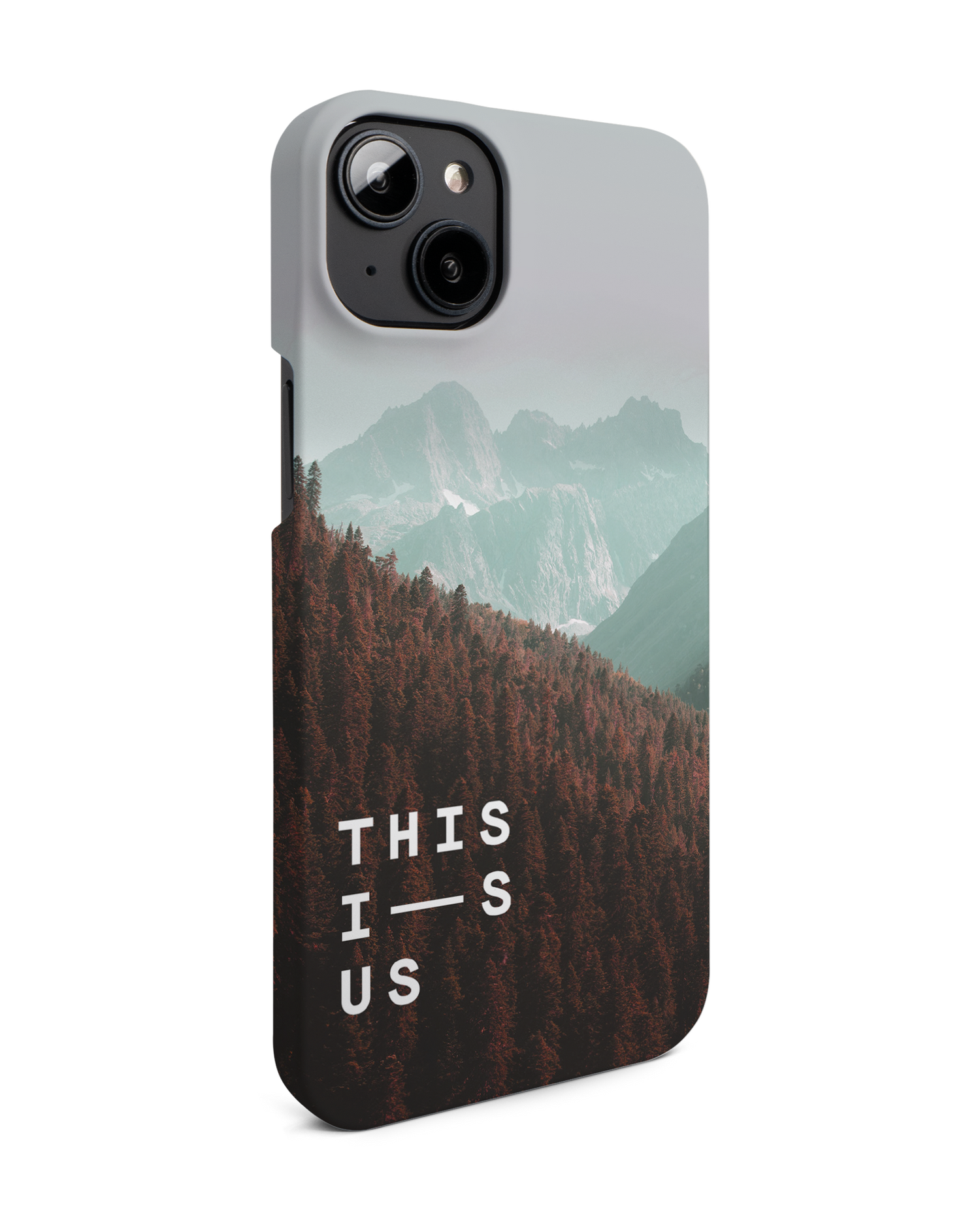 Into the Woods Hard Shell Phone Case for Apple iPhone 14 Plus: View from the left side