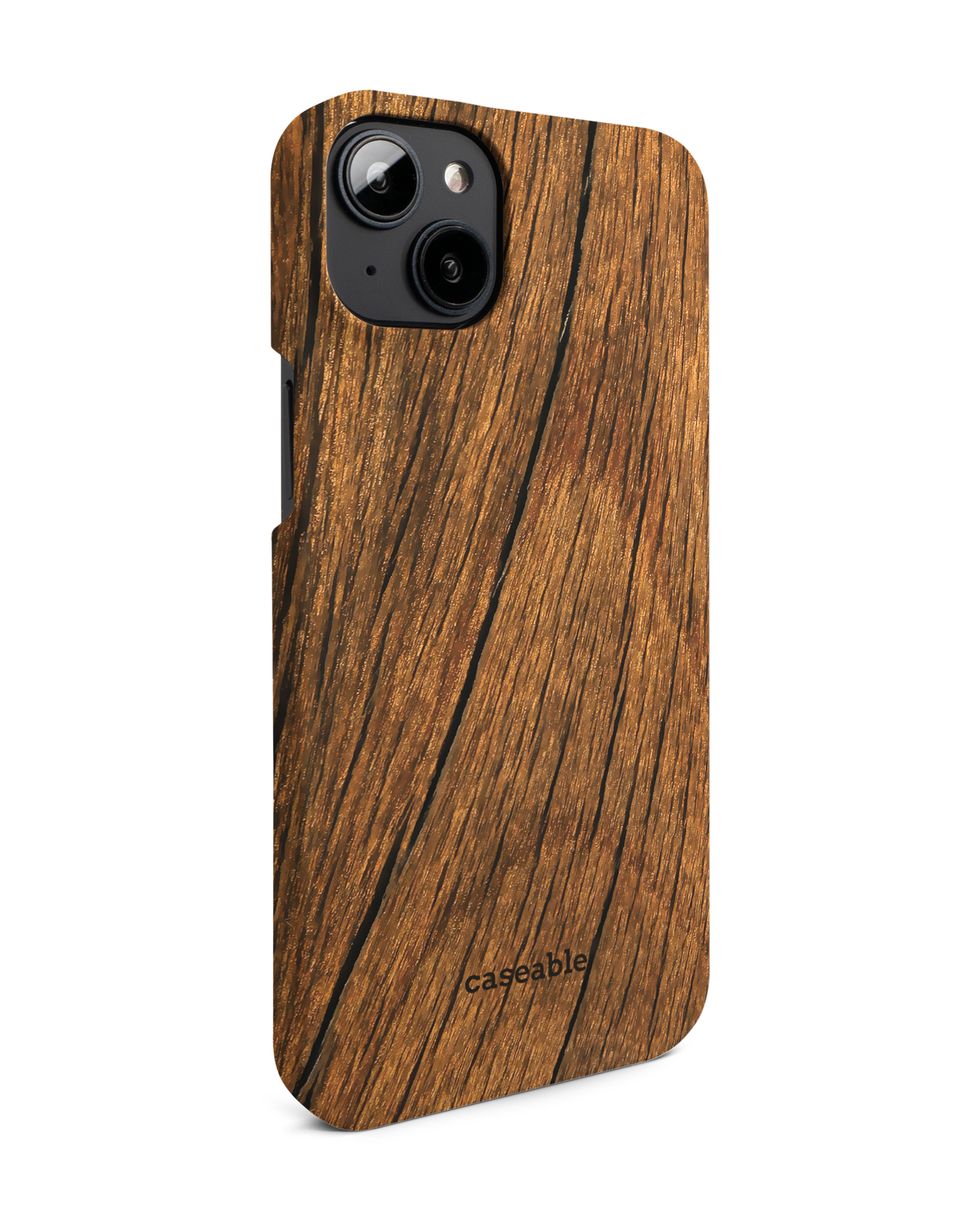 Wood Hard Shell Phone Case for Apple iPhone 14 Plus: View from the left side