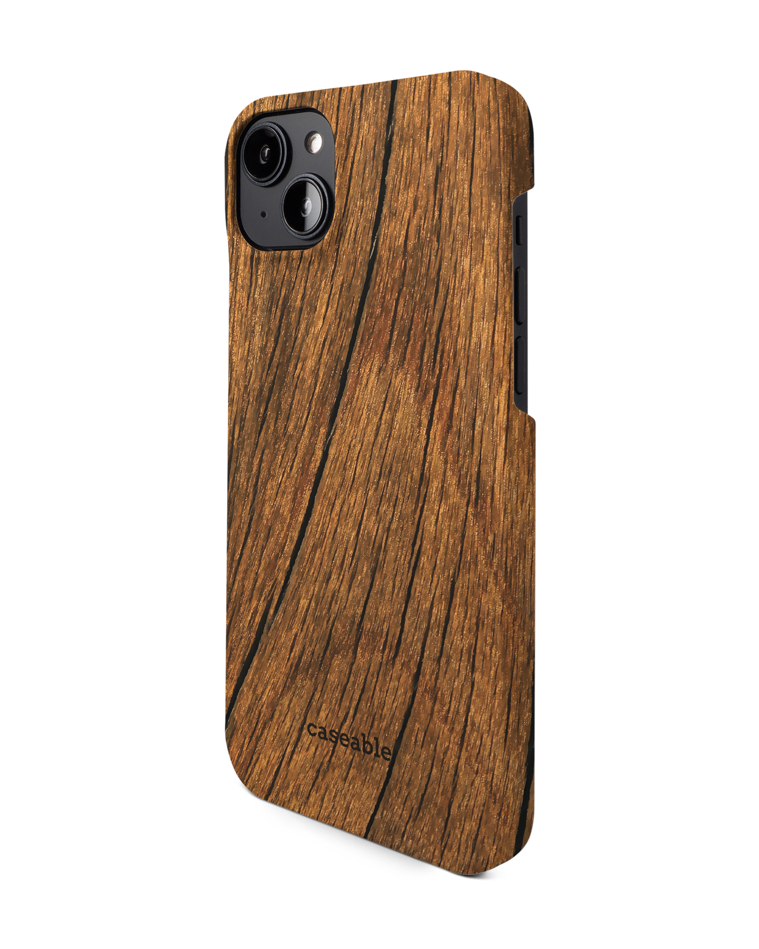 Wood Hard Shell Phone Case for Apple iPhone 14 Plus: View from the right side