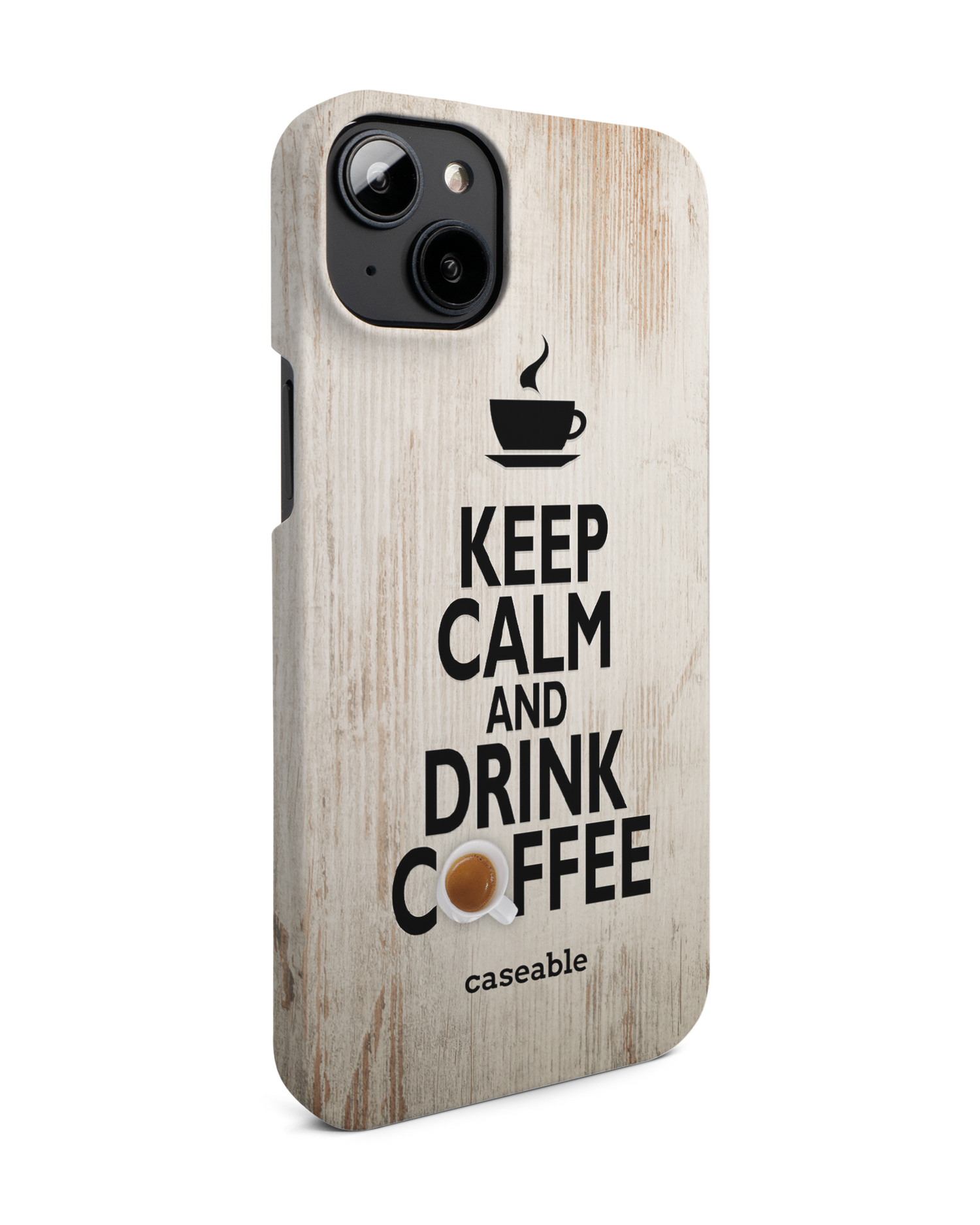 Drink Coffee Hard Shell Phone Case for Apple iPhone 14 Plus: View from the left side