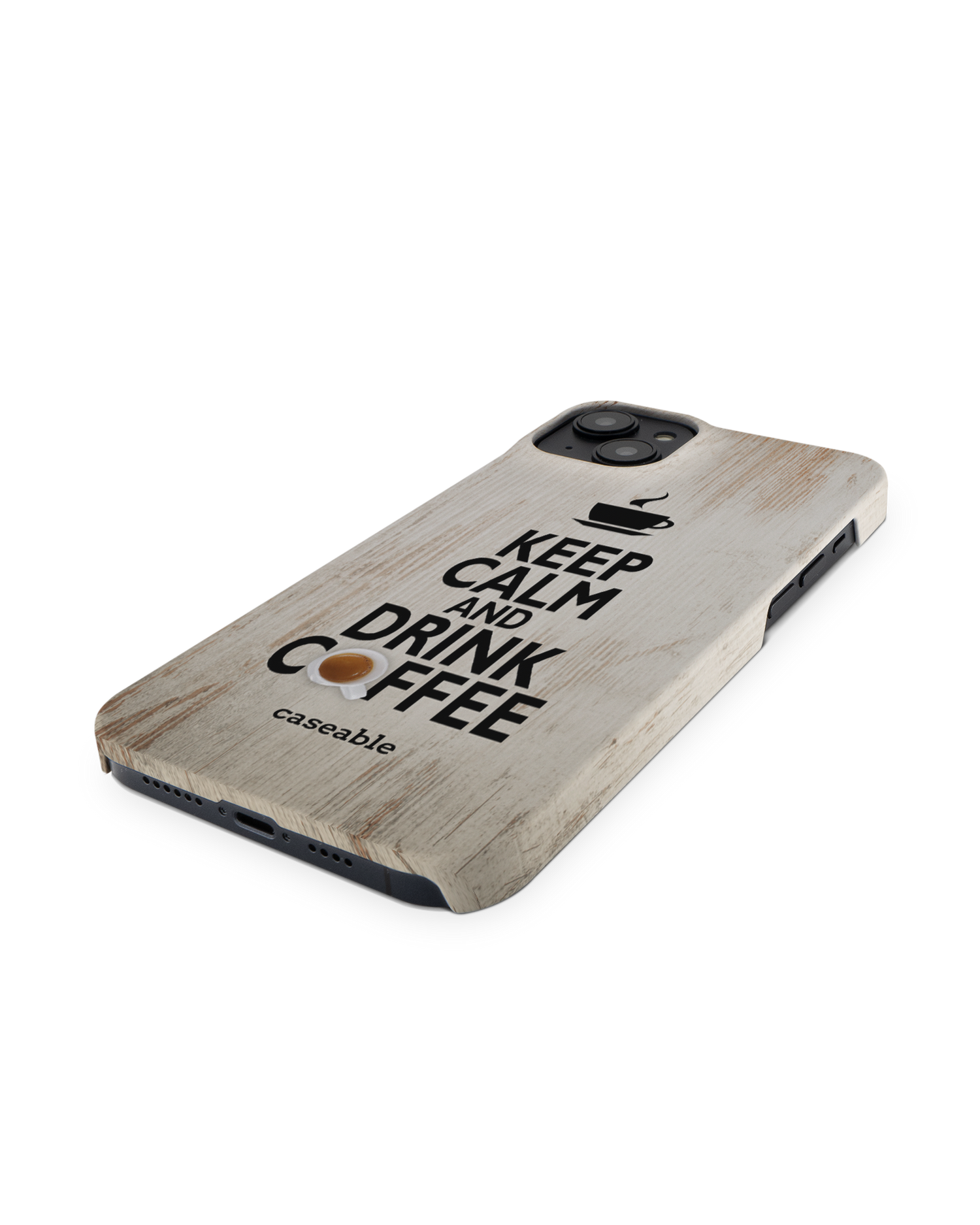Drink Coffee Hard Shell Phone Case for Apple iPhone 14 Plus: Perspective view