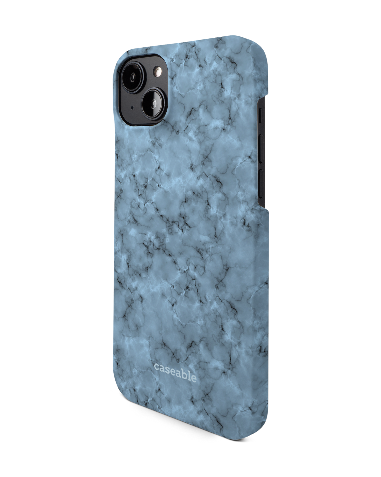 Blue Marble Hard Shell Phone Case for Apple iPhone 14 Plus: View from the right side