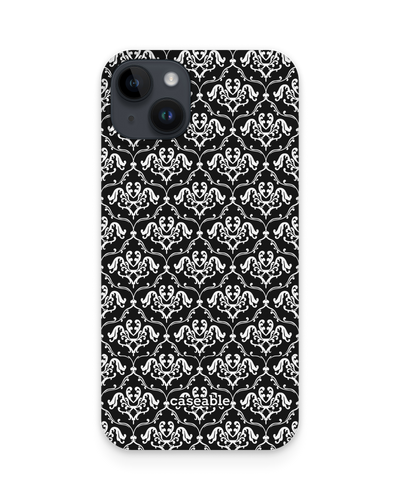 Black French Lillies Hard Shell Phone Case for Apple iPhone 14 Plus