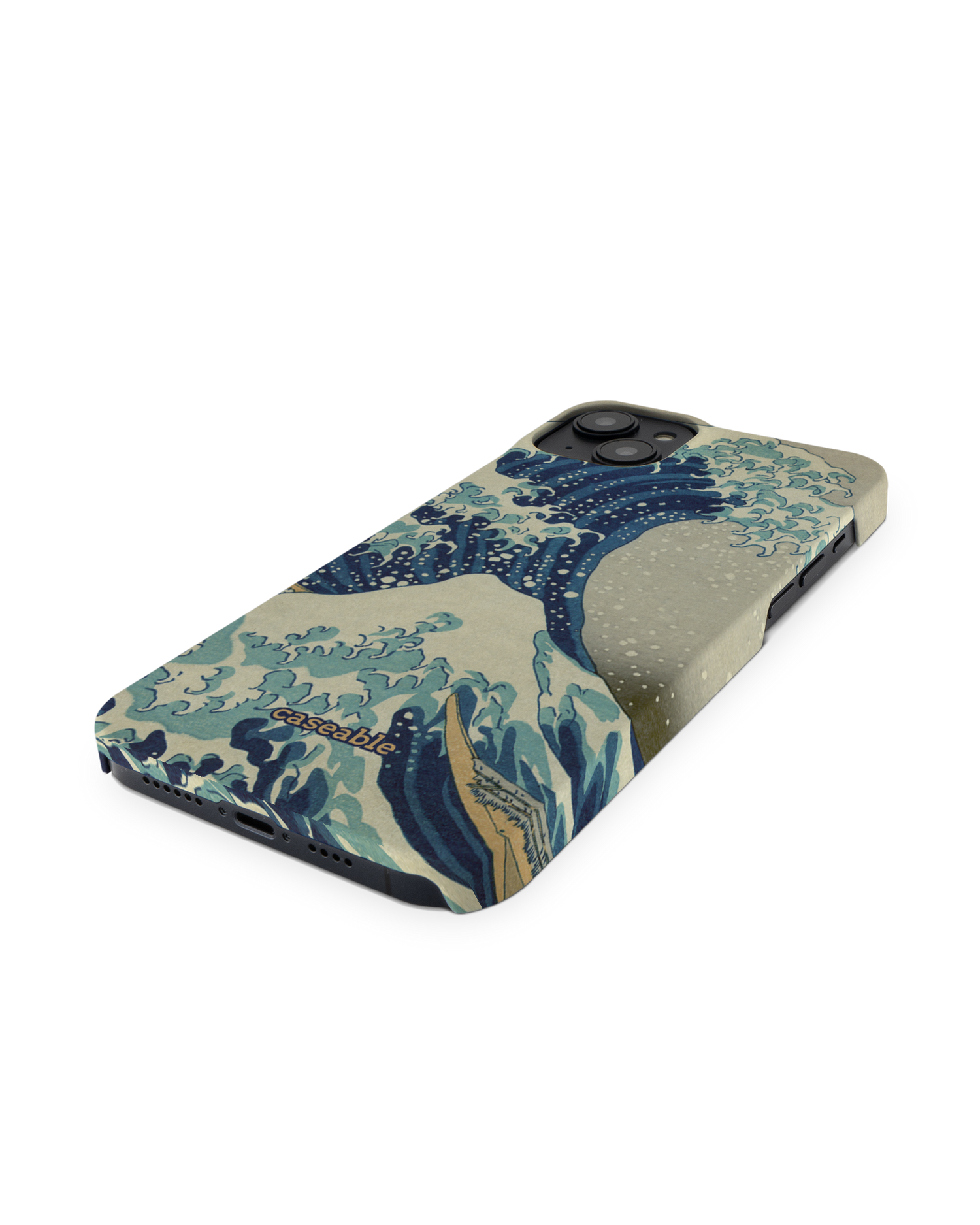 Great Wave Off Kanagawa By Hokusai Hard Shell Phone Case for Apple iPhone 14 Plus: Perspective view