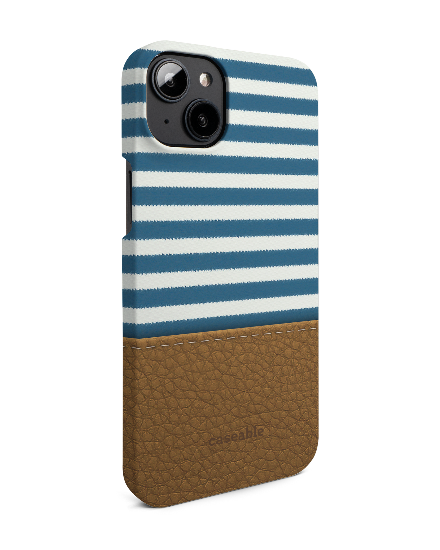 Nautical Hard Shell Phone Case for Apple iPhone 14 Plus: View from the left side