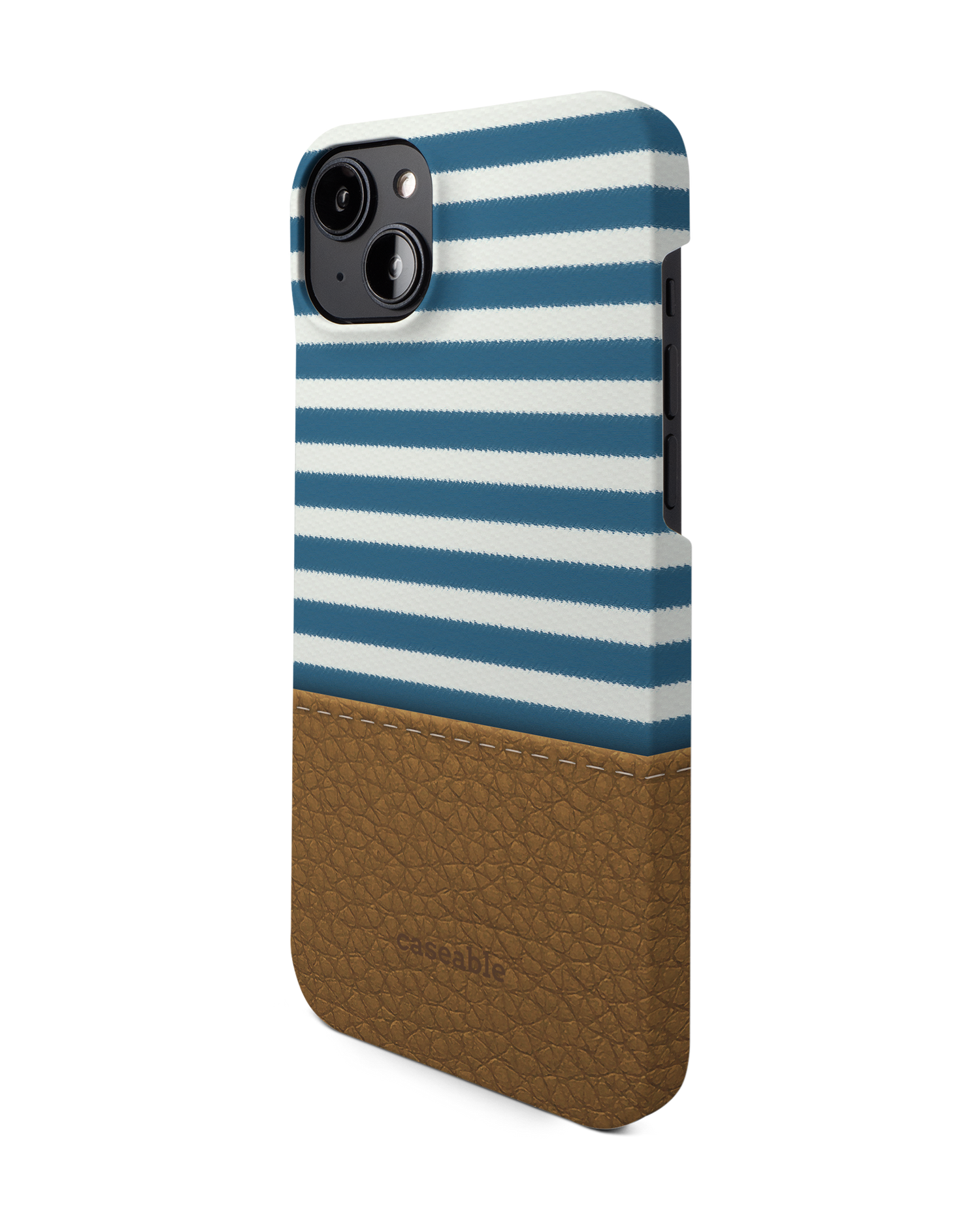 Nautical Hard Shell Phone Case for Apple iPhone 14 Plus: View from the right side