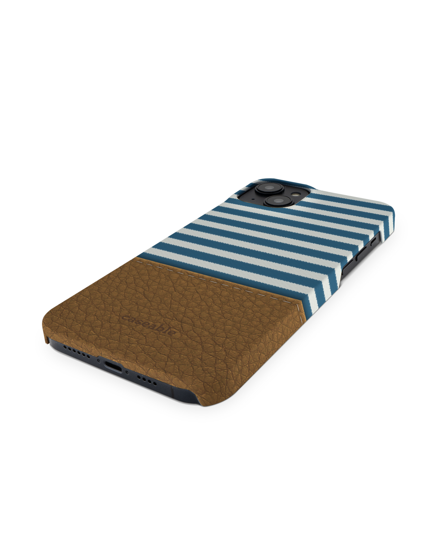Nautical Hard Shell Phone Case for Apple iPhone 14 Plus: Perspective view