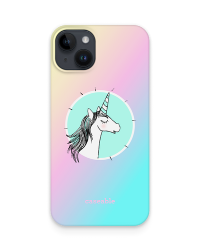 Happiness Unicorn Hard Shell Phone Case for Apple iPhone 14 Plus