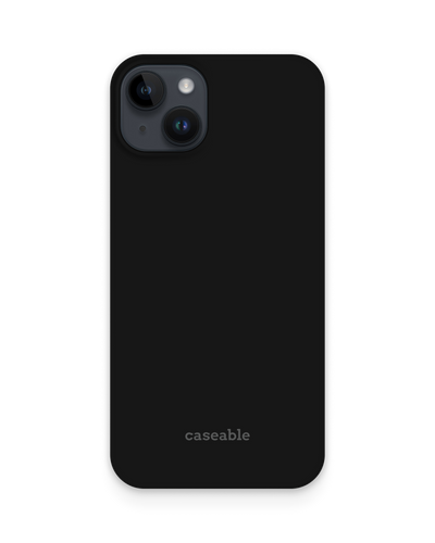 BLACK Hard Shell Phone Case for Apple iPhone 14 Plus
