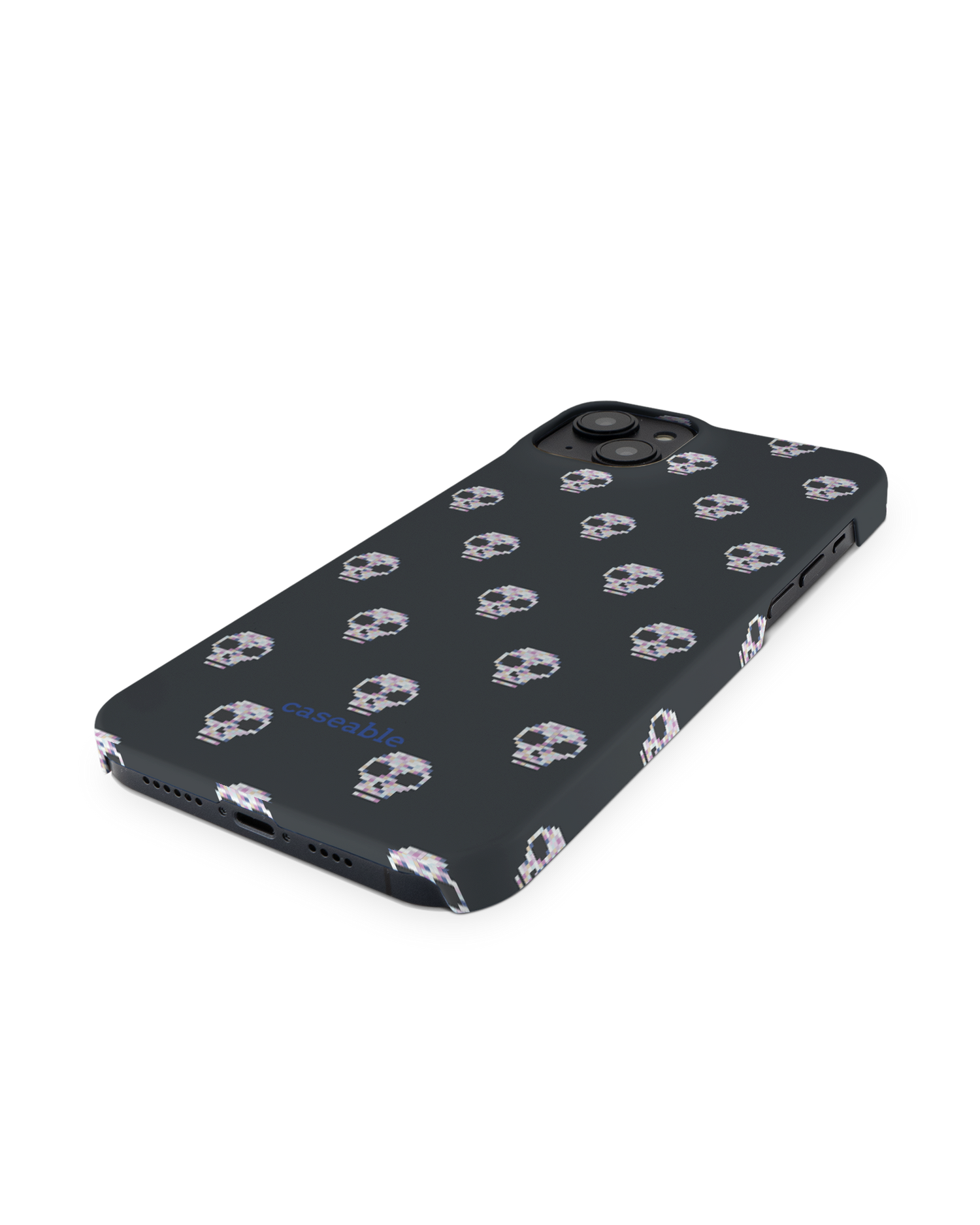 Digital Skulls Hard Shell Phone Case for Apple iPhone 14 Plus: Perspective view