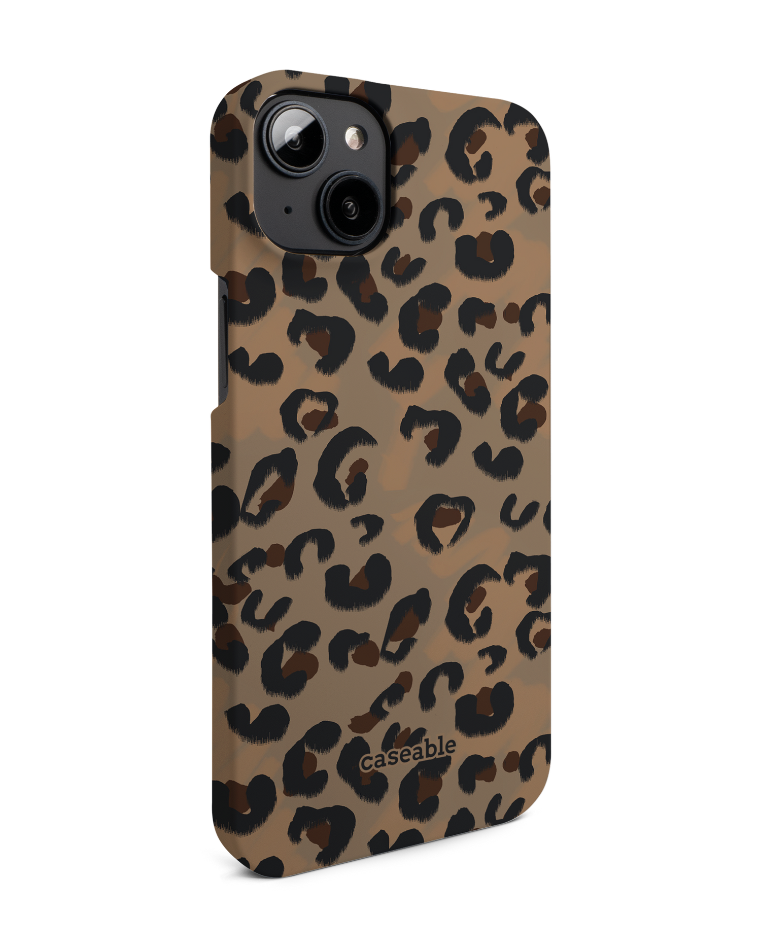 Leopard Repeat Hard Shell Phone Case for Apple iPhone 14 Plus: View from the left side
