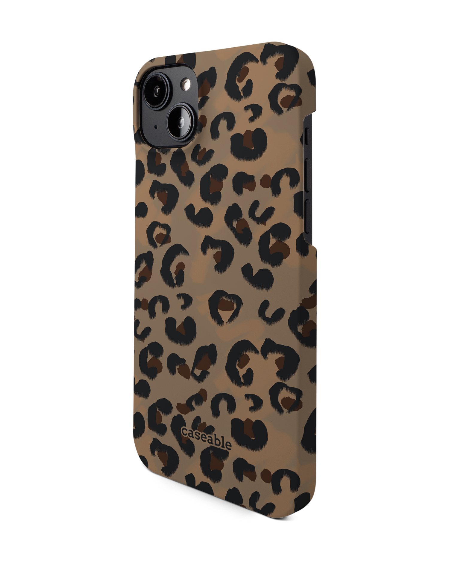 Leopard Repeat Hard Shell Phone Case for Apple iPhone 14 Plus: View from the right side