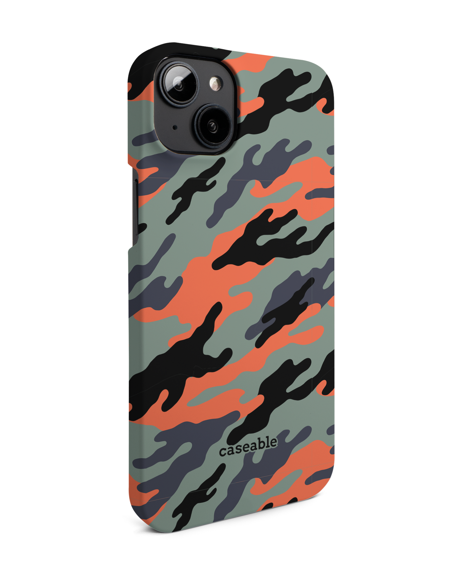 Camo Sunset Hard Shell Phone Case for Apple iPhone 14 Plus: View from the left side