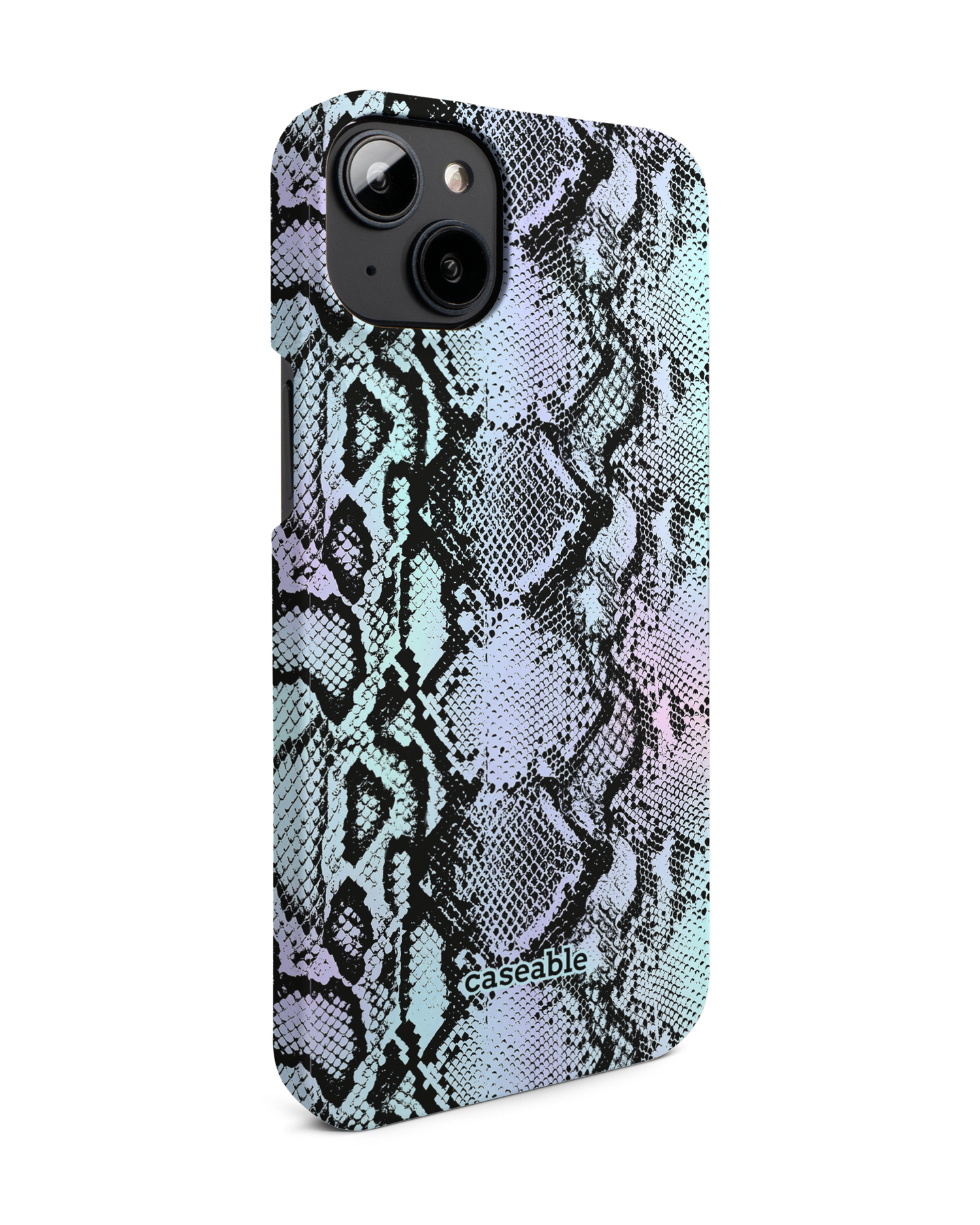 Groovy Snakeskin Hard Shell Phone Case for Apple iPhone 14 Plus: View from the left side