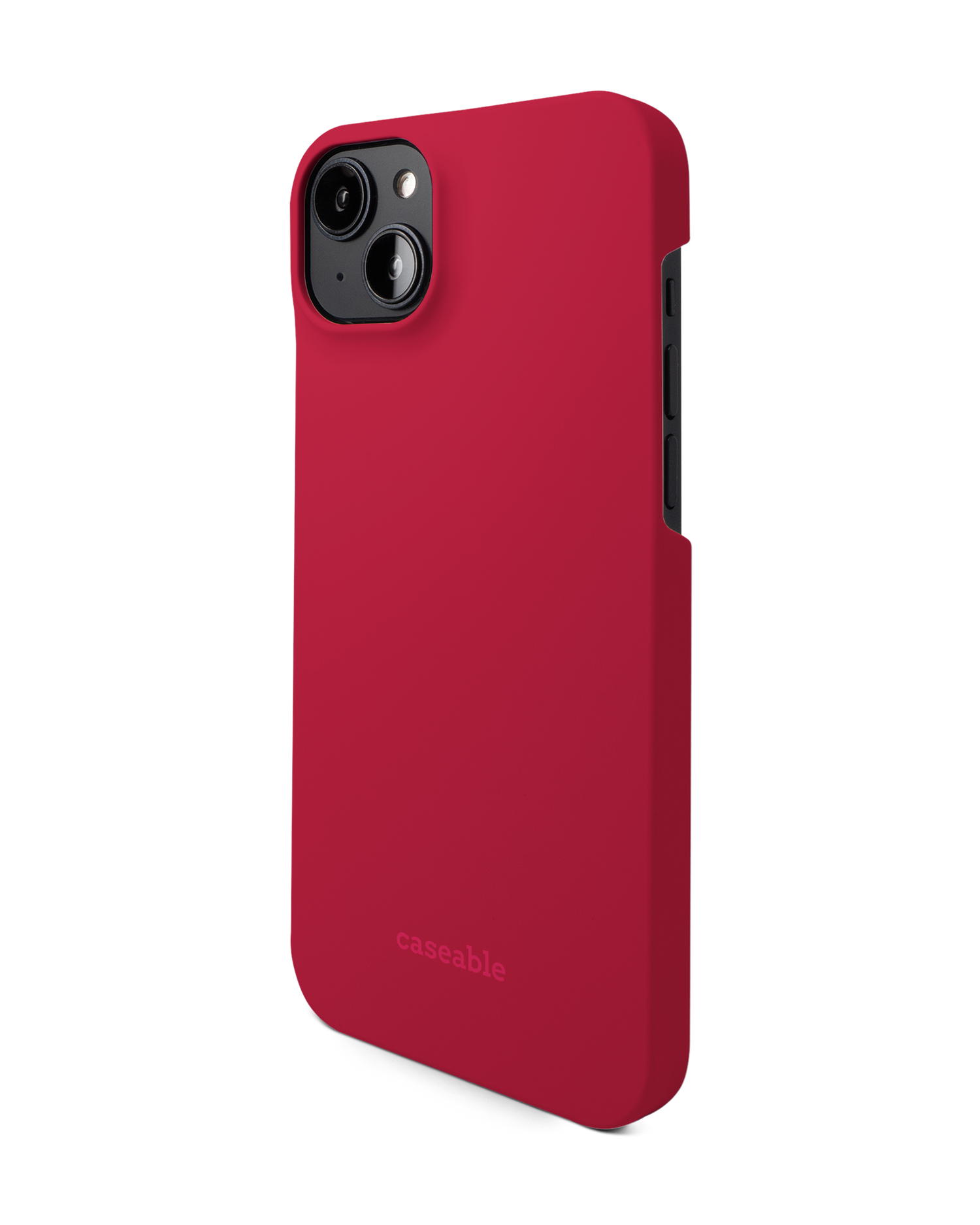RED Hard Shell Phone Case for Apple iPhone 14 Plus: View from the right side