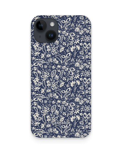 Ditsy Blue Paisley Hard Shell Phone Case for Apple iPhone 14 Plus