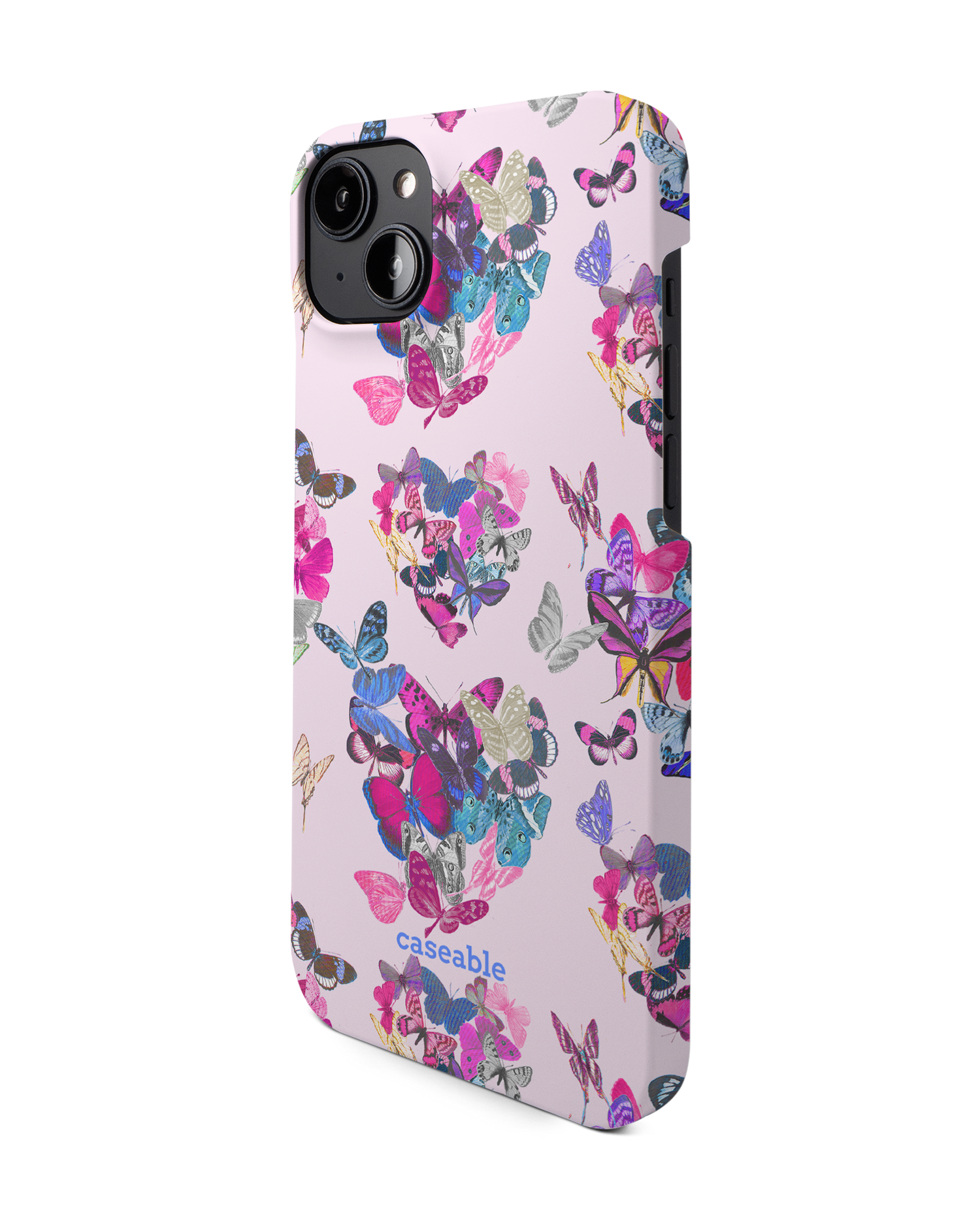 Butterfly Love Hard Shell Phone Case for Apple iPhone 14 Plus: View from the right side