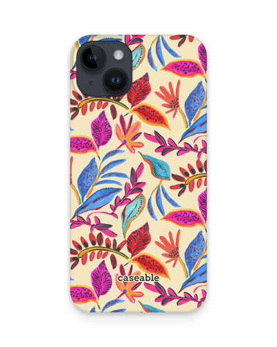 Painterly Spring Leaves Hard Shell Phone Case for Apple iPhone 14 Plus