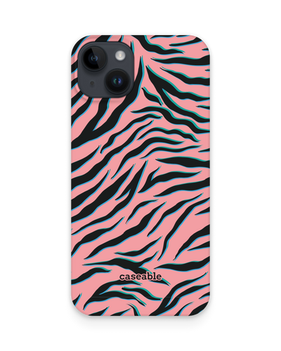 Pink Zebra Hard Shell Phone Case for Apple iPhone 14 Plus