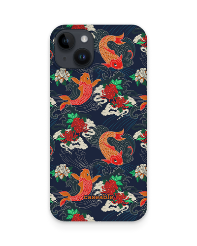 Repeating Koi Hard Shell Phone Case for Apple iPhone 14 Plus