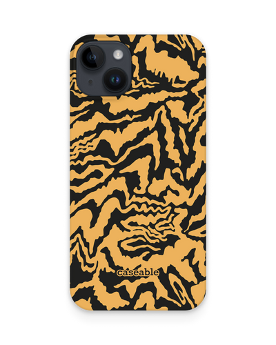 Warped Tiger Stripes Hard Shell Phone Case for Apple iPhone 15 Plus