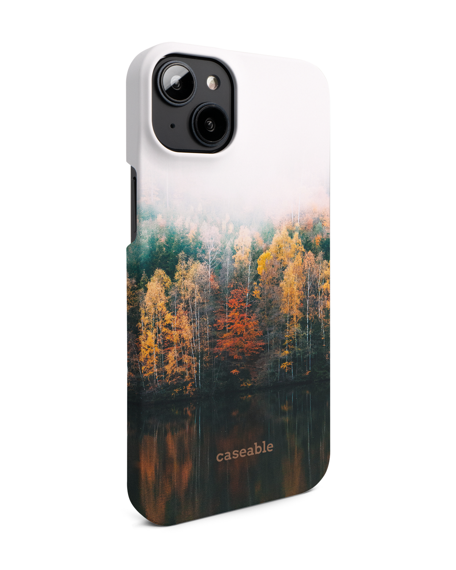 Fall Fog Hard Shell Phone Case for Apple iPhone 14 Plus: View from the left side