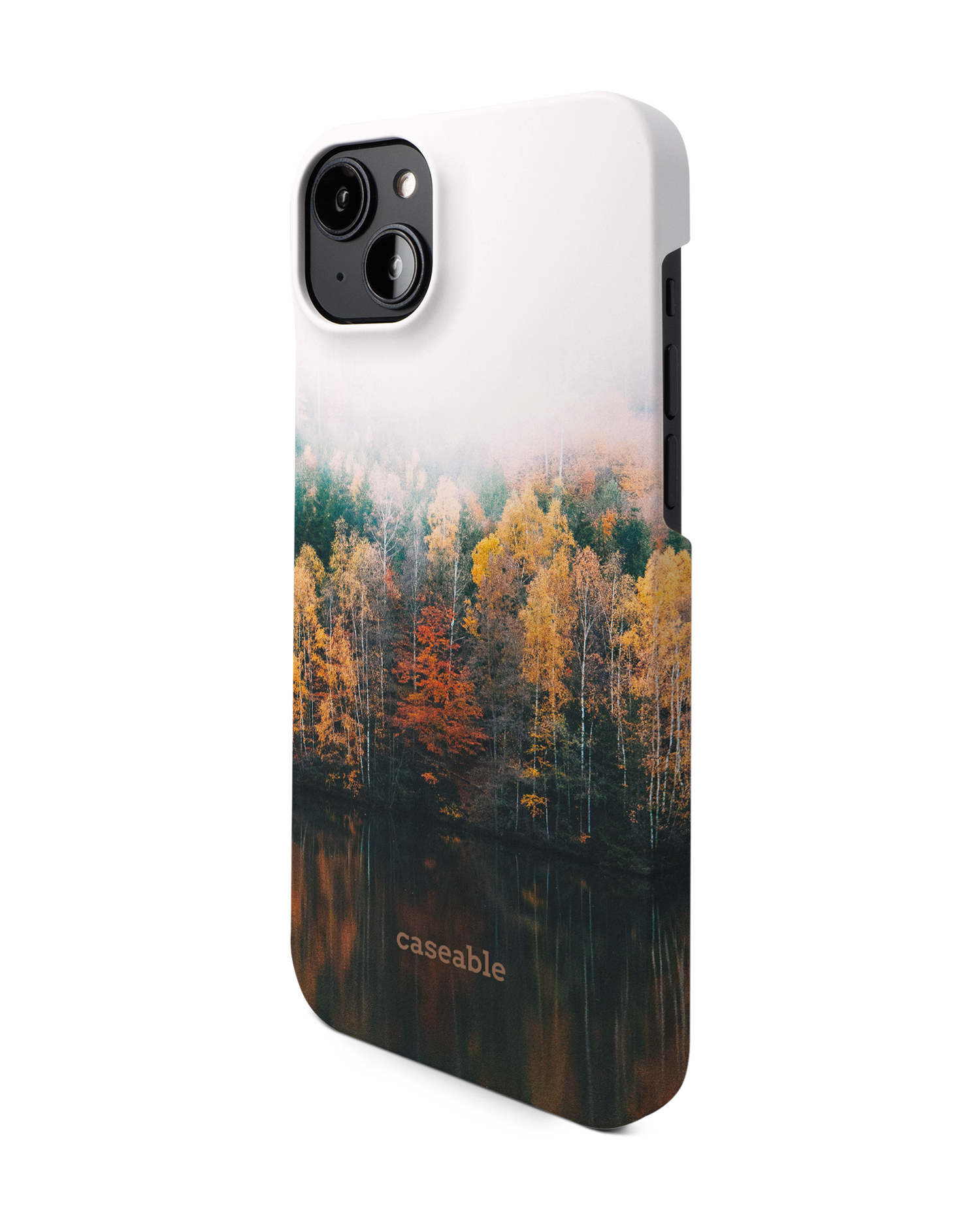 Fall Fog Hard Shell Phone Case for Apple iPhone 14 Plus: View from the right side
