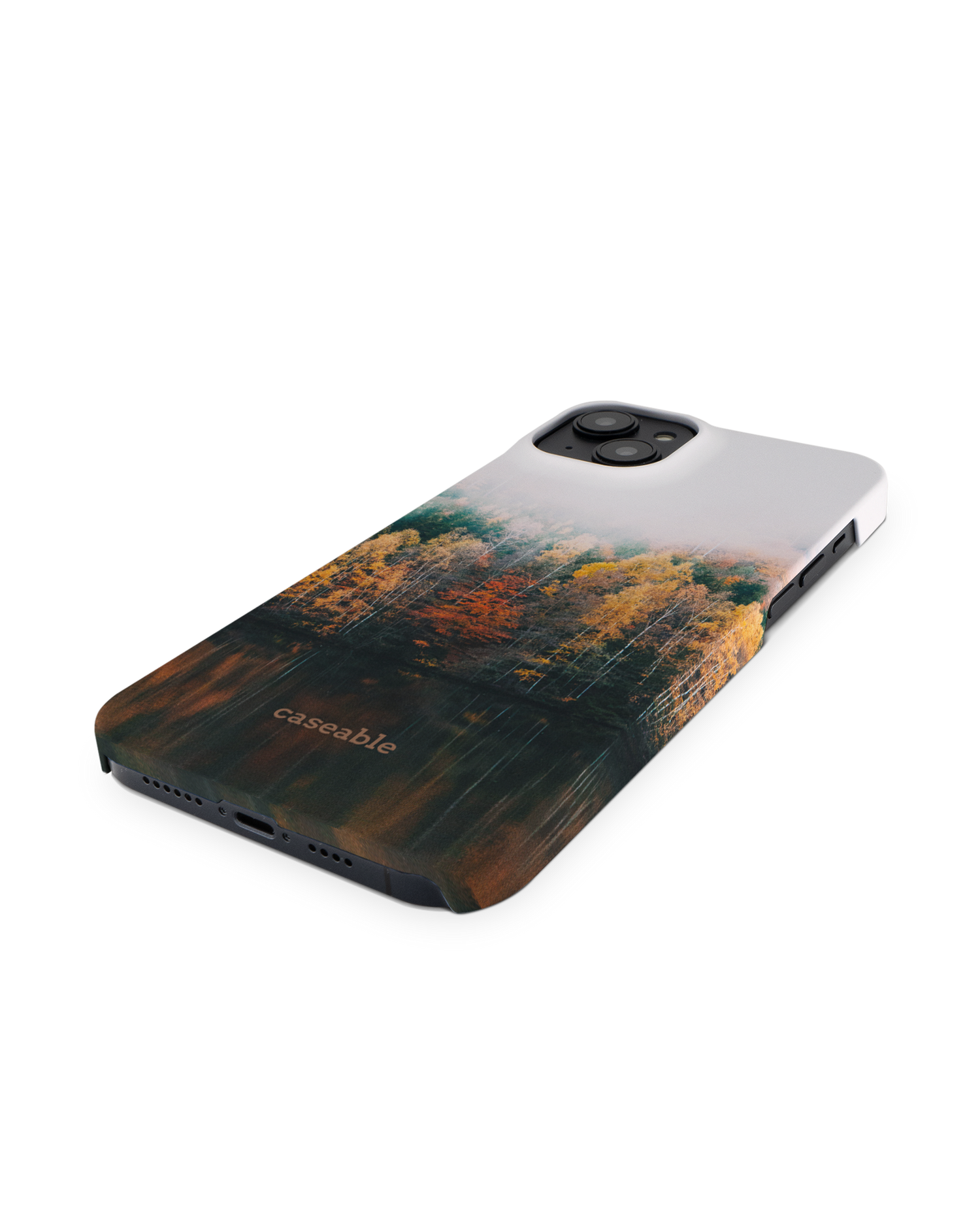 Fall Fog Hard Shell Phone Case for Apple iPhone 14 Plus: Perspective view