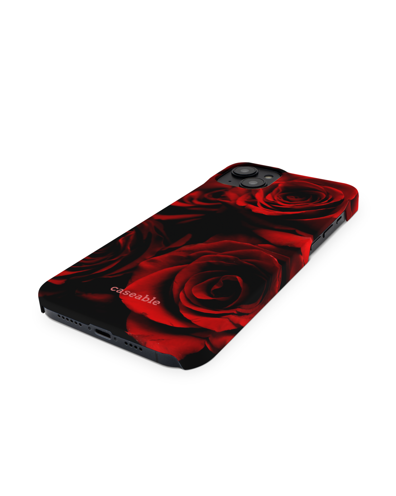 Red Roses Hard Shell Phone Case for Apple iPhone 14 Plus: Perspective view