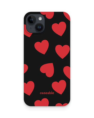 Repeating Hearts Hard Shell Phone Case for Apple iPhone 14 Plus