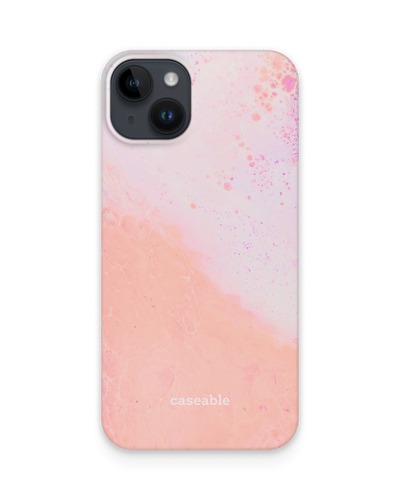 Peaches & Cream Marble Hard Shell Phone Case for Apple iPhone 14 Plus
