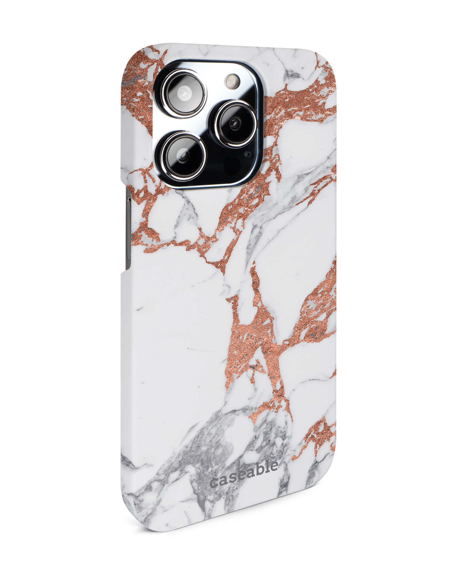 Marble Mix Hard Shell Phone Case for Apple iPhone 14 Pro: View from the left side