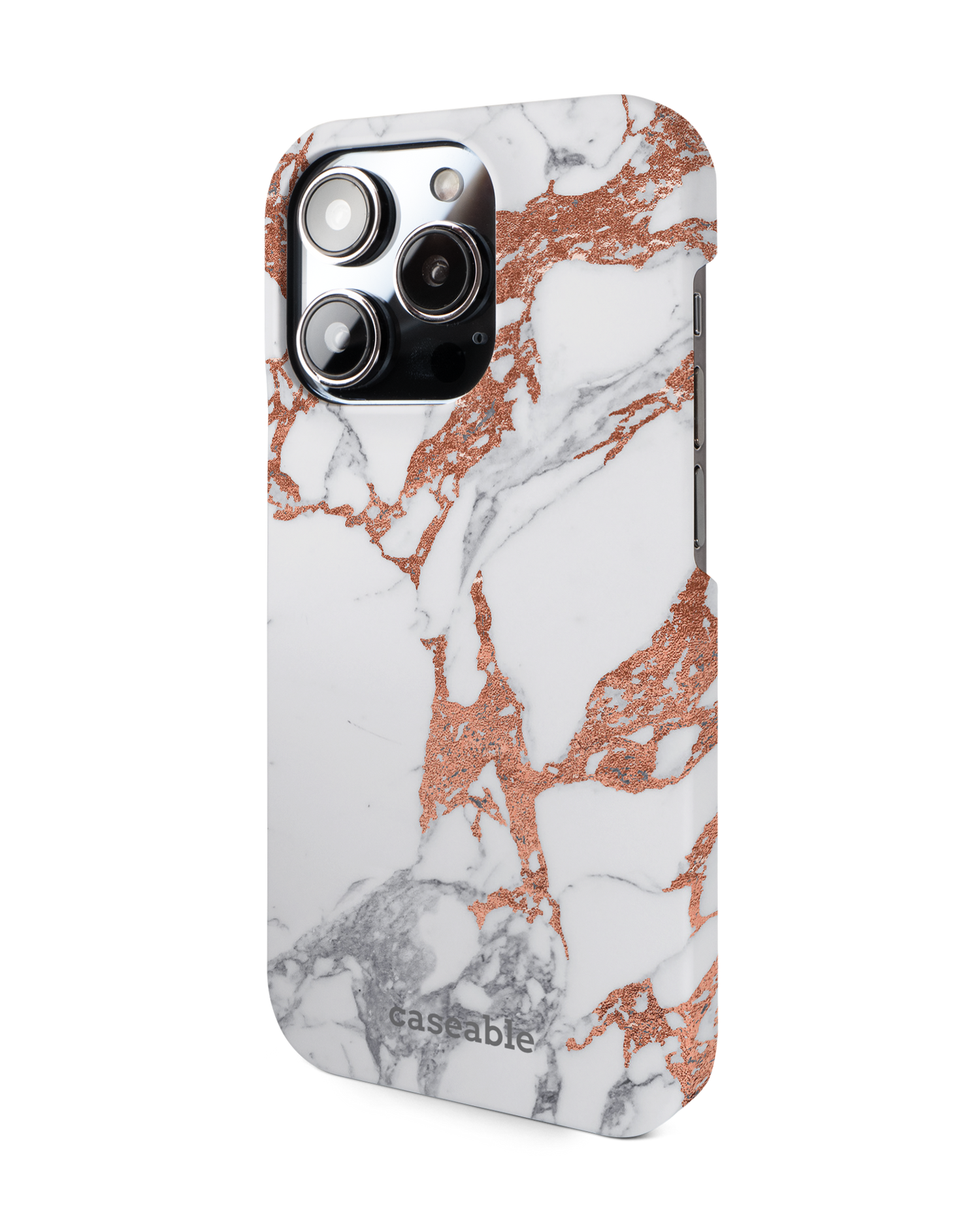 Marble Mix Hard Shell Phone Case for Apple iPhone 14 Pro: View from the right side