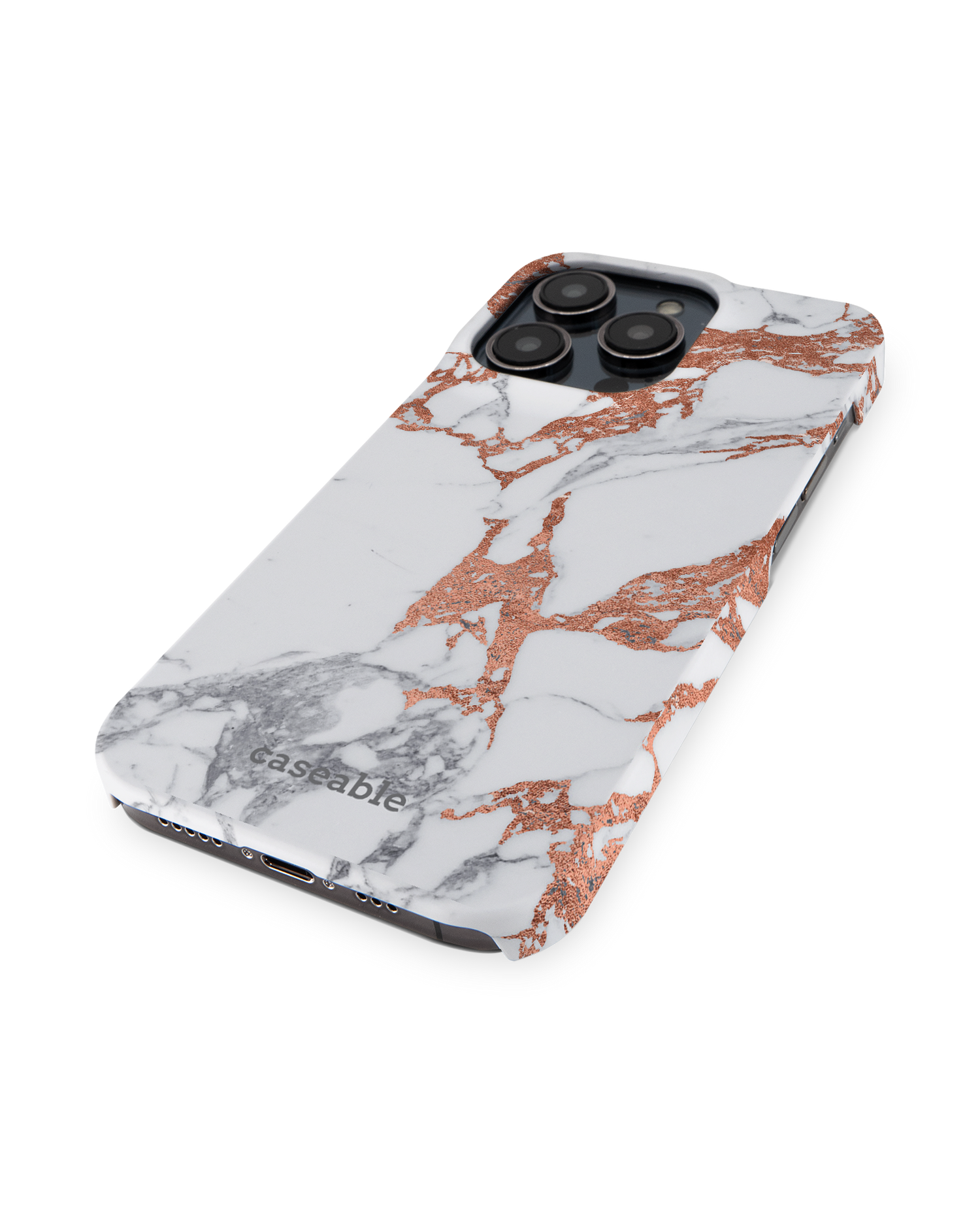 Marble Mix Hard Shell Phone Case for Apple iPhone 14 Pro: Perspective view