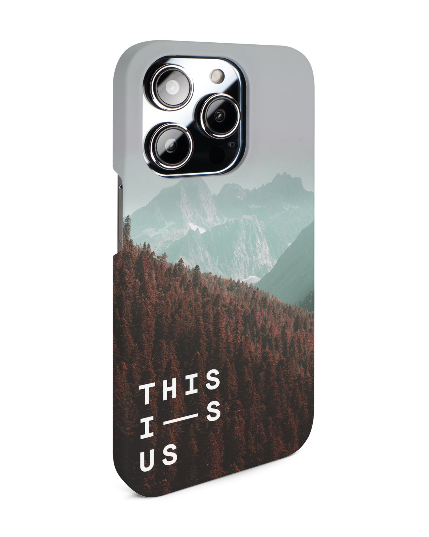 Into the Woods Hard Shell Phone Case for Apple iPhone 14 Pro: View from the left side