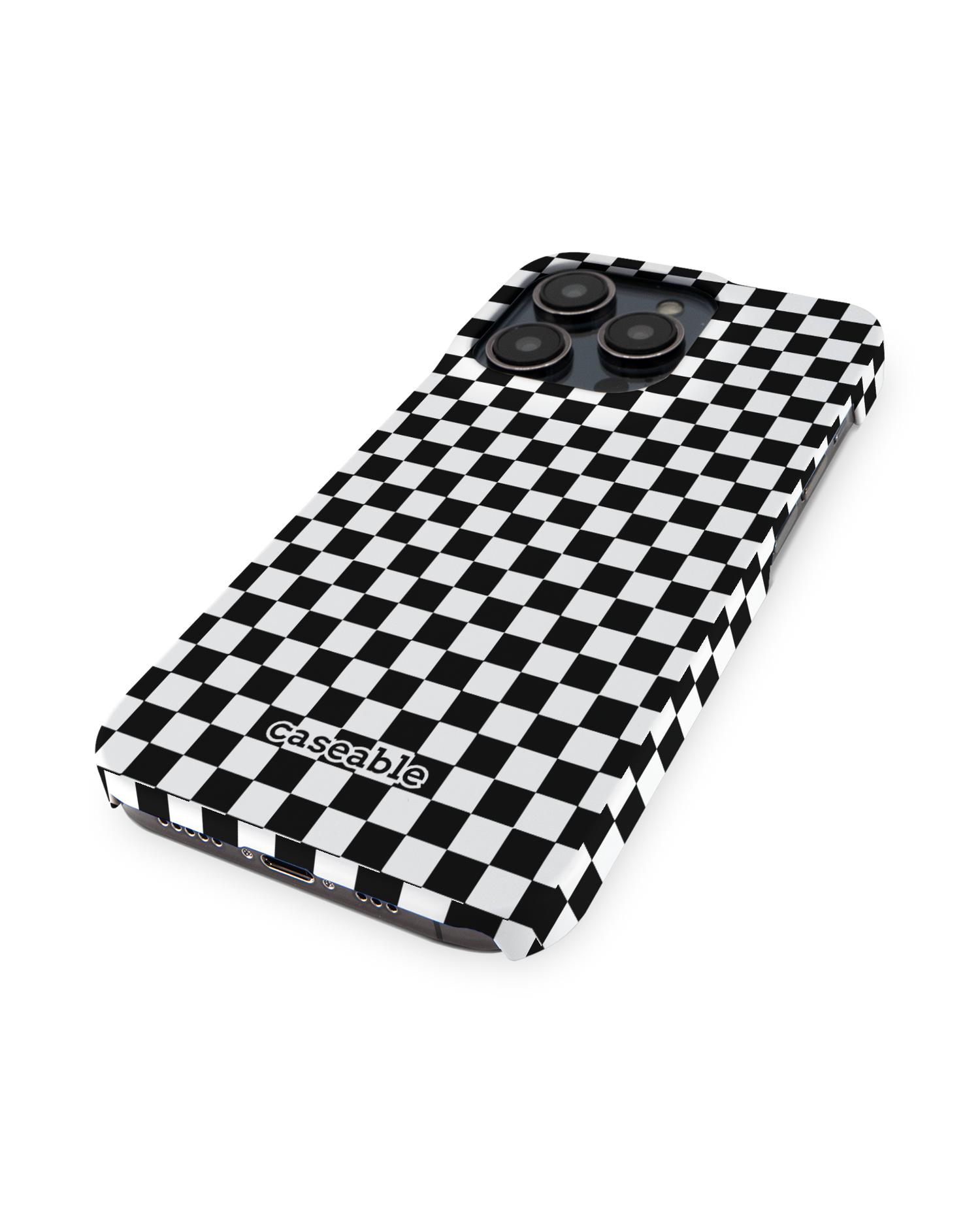 Squares Hard Shell Phone Case for Apple iPhone 14 Pro: Perspective view