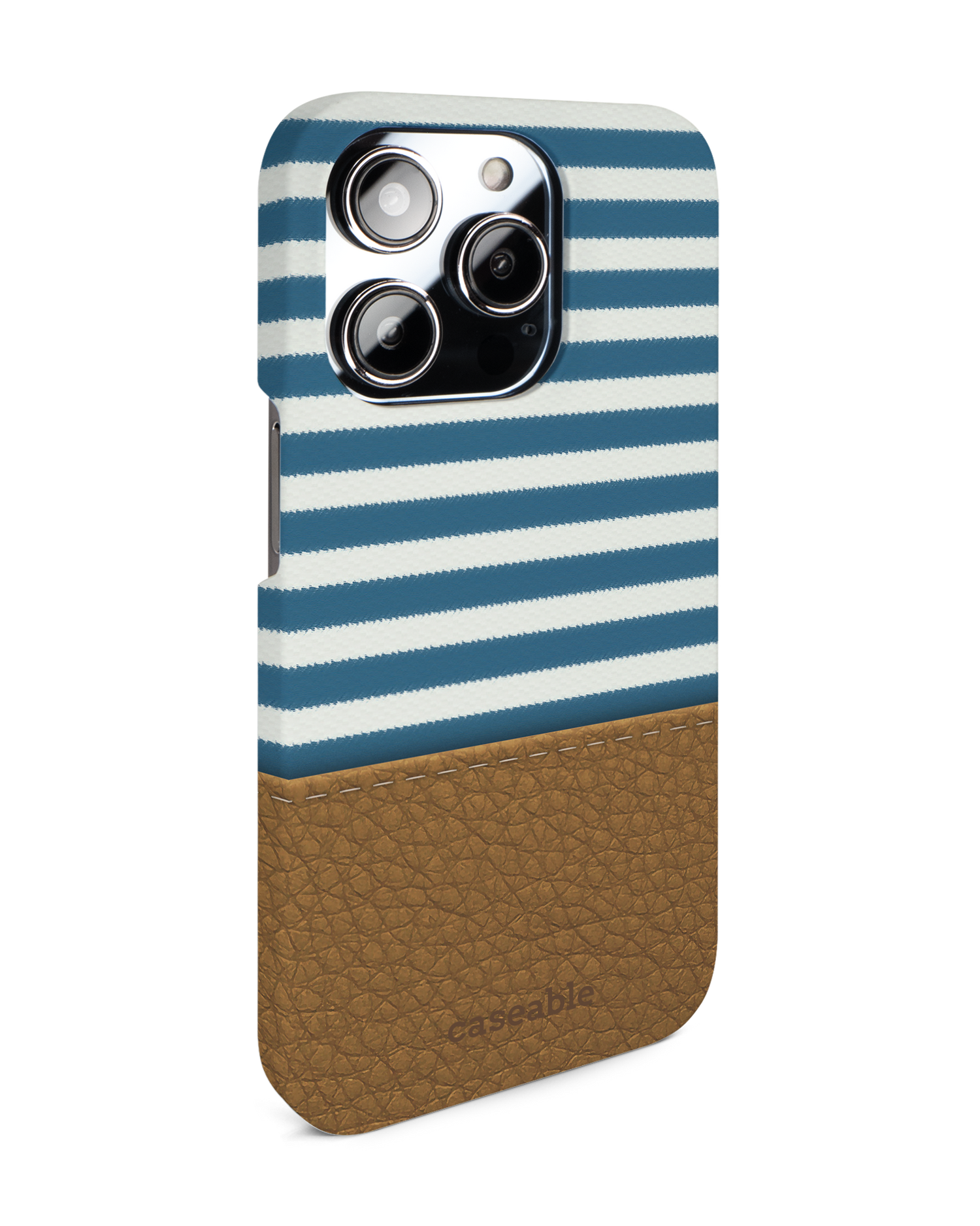 Nautical Hard Shell Phone Case for Apple iPhone 14 Pro: View from the left side