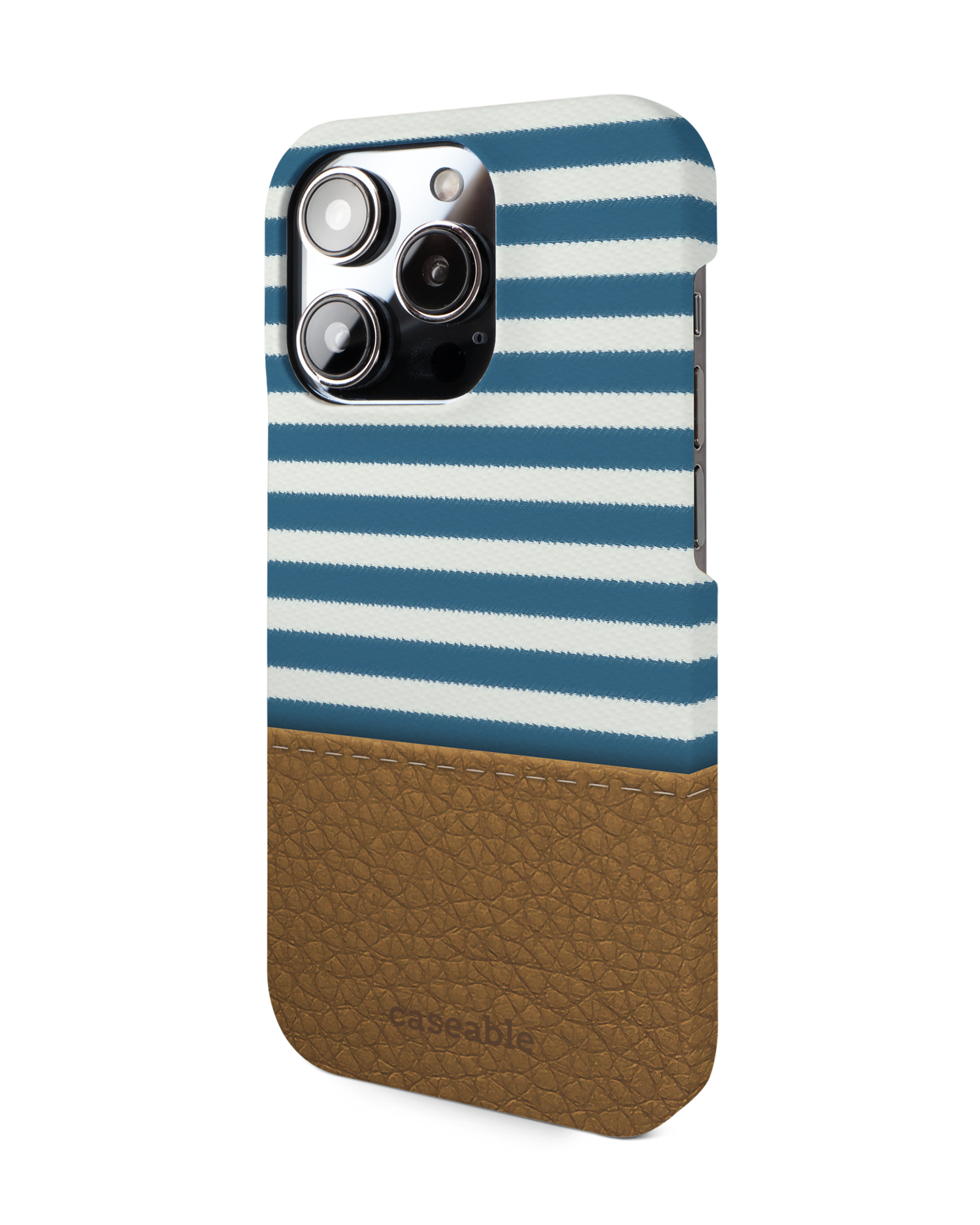 Nautical Hard Shell Phone Case for Apple iPhone 14 Pro: View from the right side