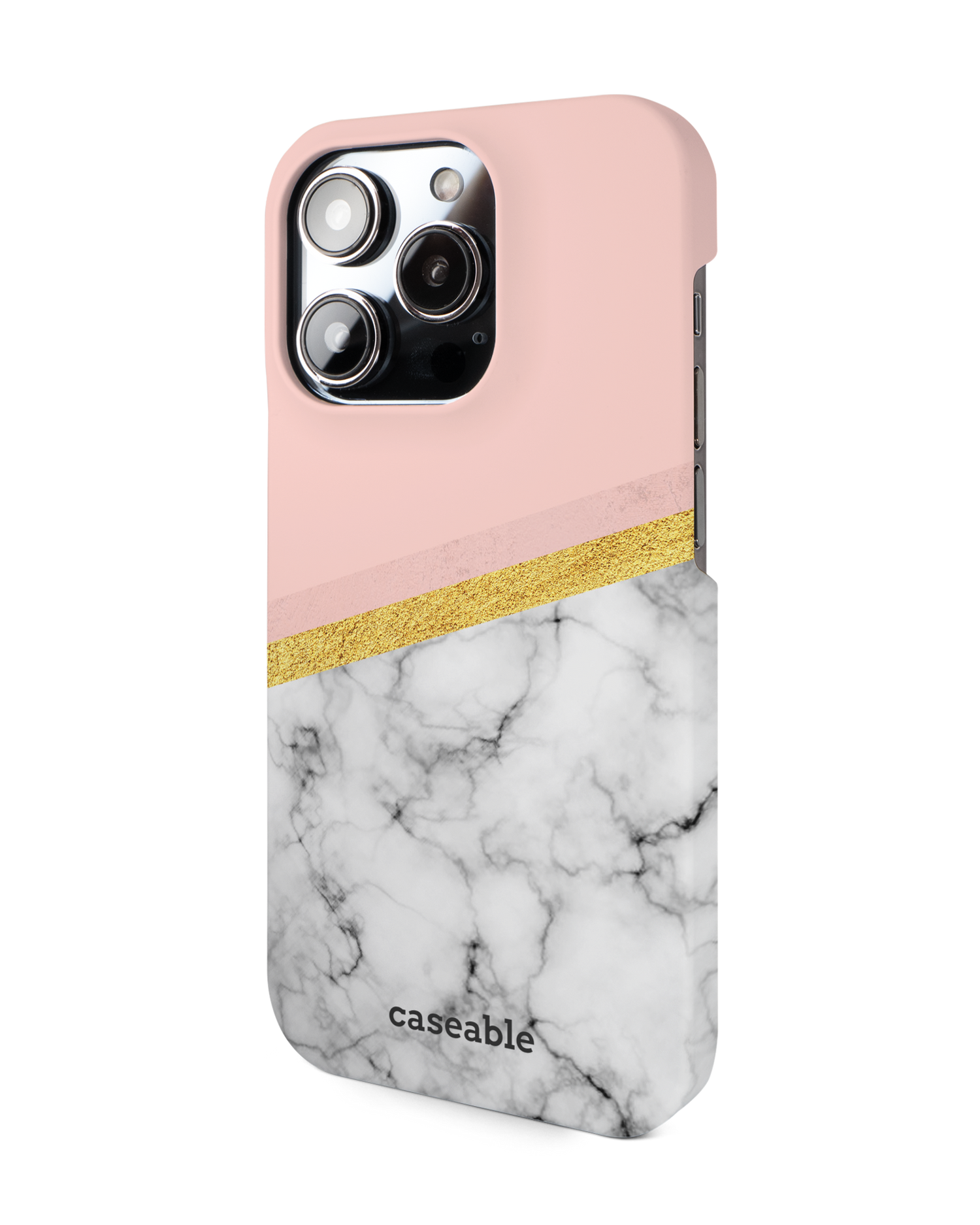 Marble Slice Hard Shell Phone Case for Apple iPhone 14 Pro: View from the right side