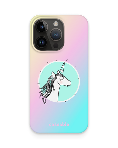 Happiness Unicorn Hard Shell Phone Case for Apple iPhone 14 Pro