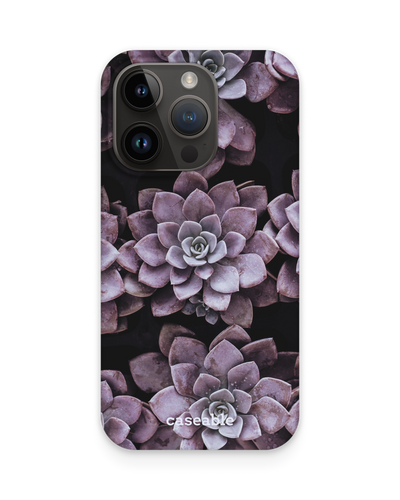 Purple Succulents Hard Shell Phone Case for Apple iPhone 15 Pro