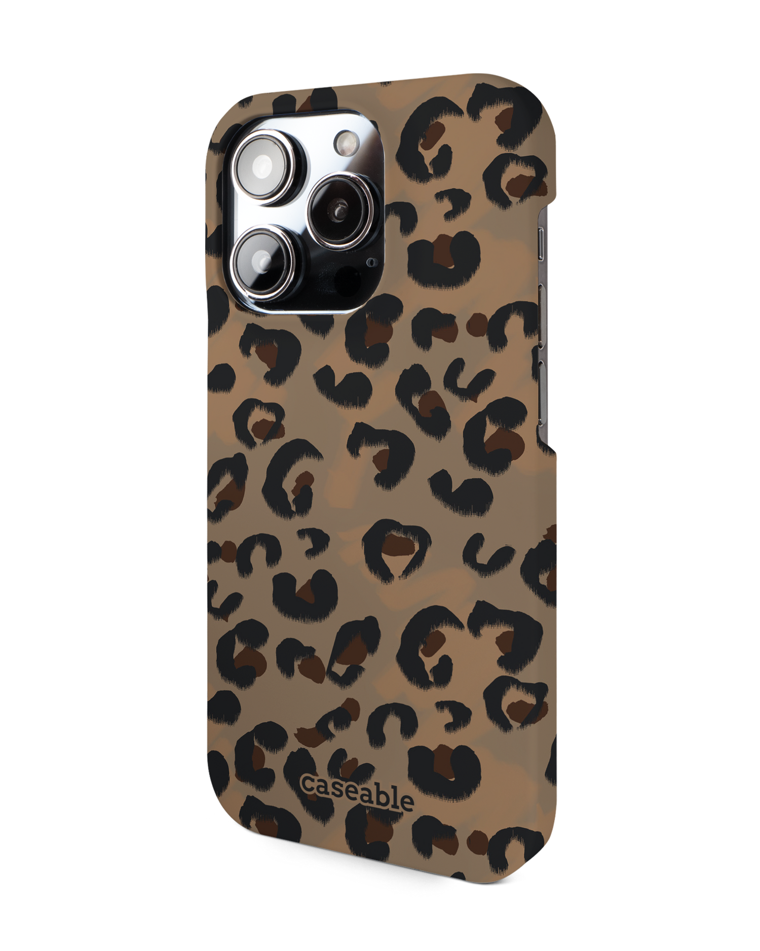 Leopard Repeat Hard Shell Phone Case for Apple iPhone 14 Pro: View from the right side