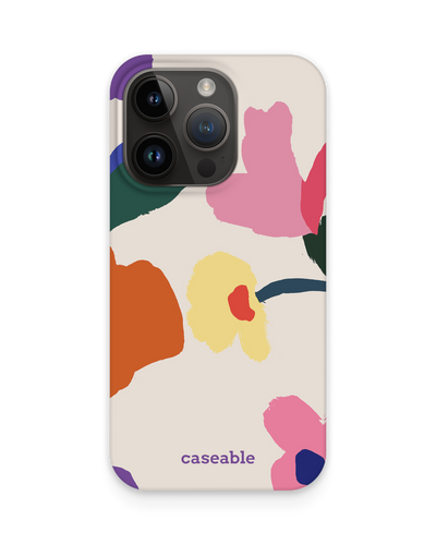 Handpainted Blooms Hard Shell Phone Case for Apple iPhone 14 Pro