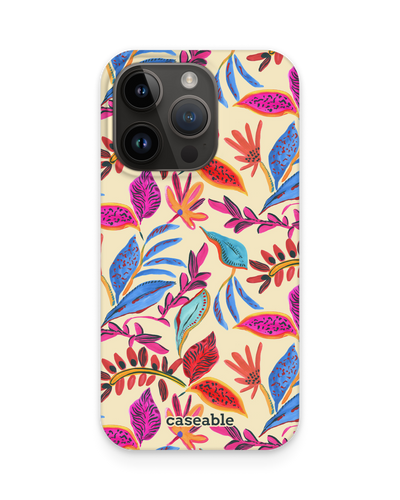 Painterly Spring Leaves Hard Shell Phone Case for Apple iPhone 14 Pro