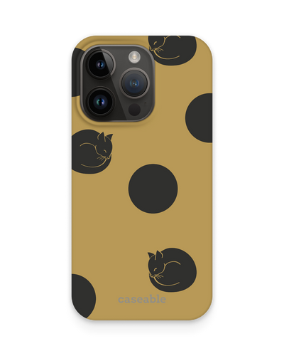 Polka Cats Hard Shell Phone Case for Apple iPhone 14 Pro