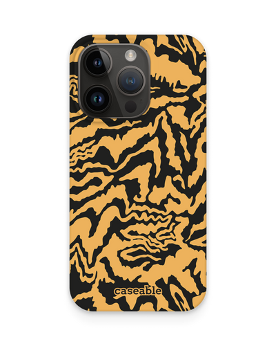 Warped Tiger Stripes Hard Shell Phone Case for Apple iPhone 14 Pro