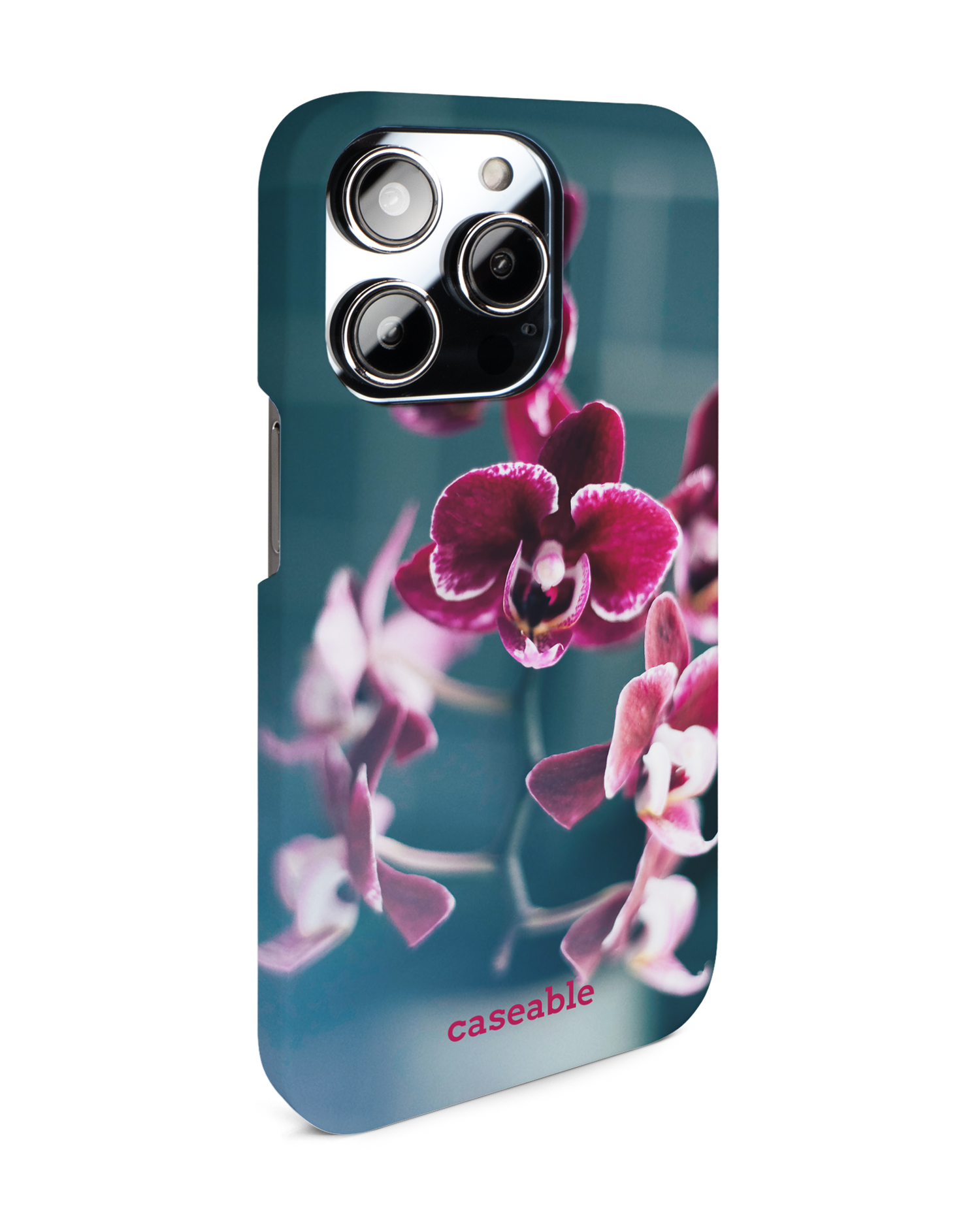 Orchid Hard Shell Phone Case for Apple iPhone 14 Pro: View from the left side
