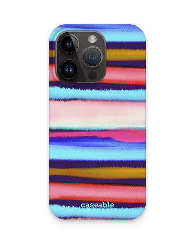 Watercolor Stripes Hard Shell Phone Case for Apple iPhone 14 Pro