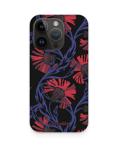 Midnight Floral Hard Shell Phone Case for Apple iPhone 15 Pro