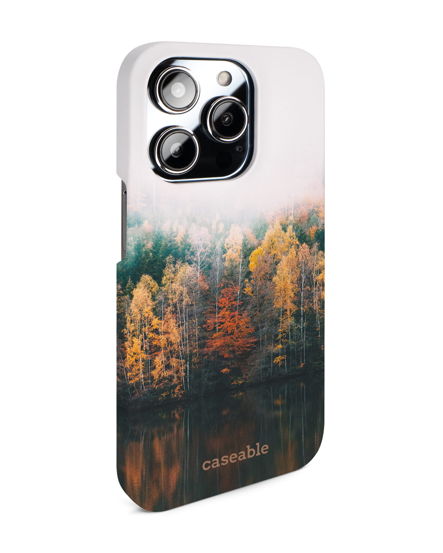 Fall Fog Hard Shell Phone Case for Apple iPhone 14 Pro: View from the left side